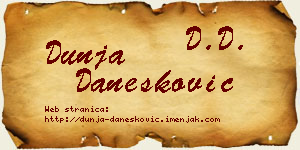 Dunja Danesković vizit kartica